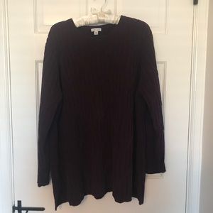 JJill Long sleeve eggplant Chenille sweater